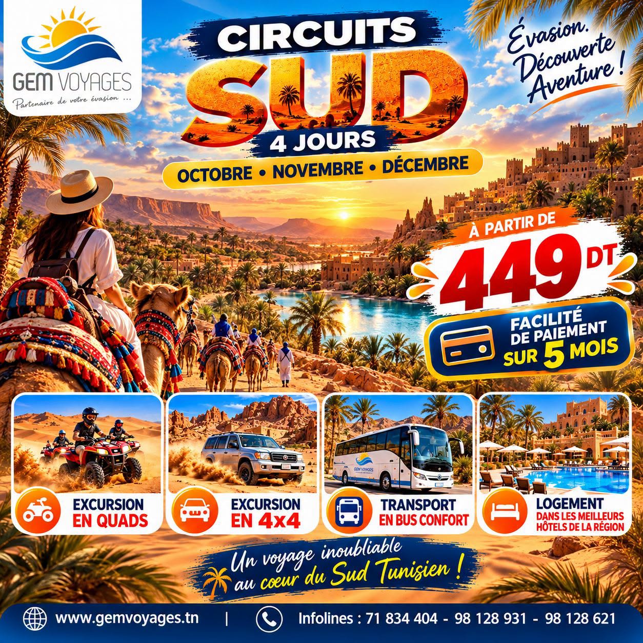 SUD TUNISIEN PACK FAMILIALE